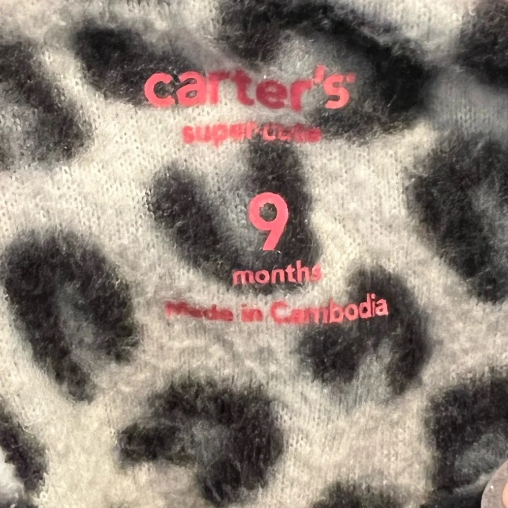 Carter’s Leopard Print Hoodie Dress & Pink Leggings | Size 9M